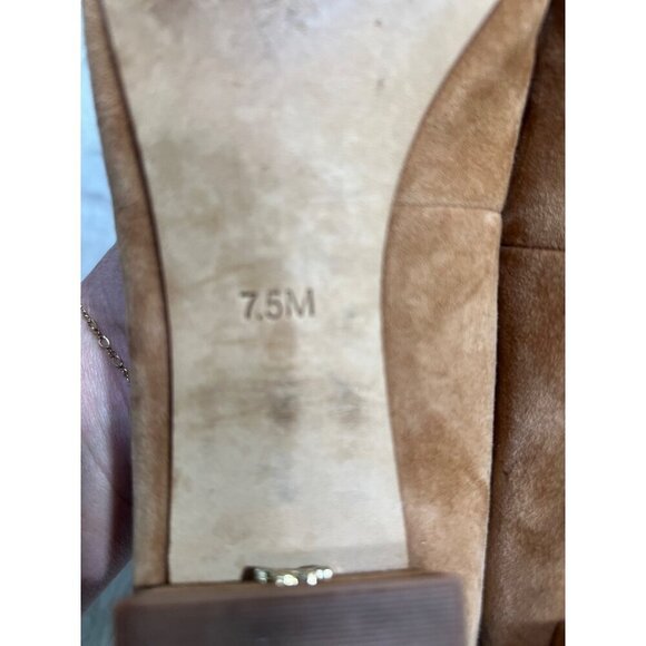 Tory Burch Cognac Brosn suede slip on shoe women size 7.5 M - Picture 2 of 11